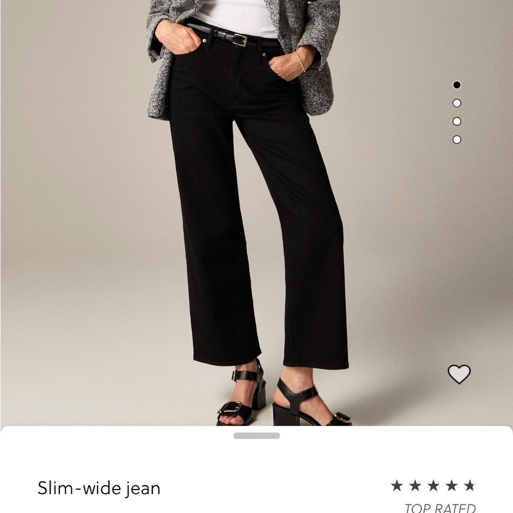 EUC J. Crew Black Slim Wide Jeans